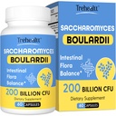 Saccharomyces Boulardii Probiotiques 200 milliards d'UFC, probiotique étudié cliniquement pour les femmes et les hommes Levure pour la santé intestinale, Gut, Immune et digestive, résistant aux acides et plateau-stable, 60 jours