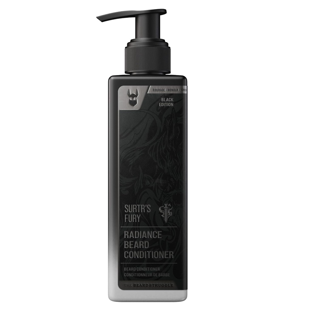 La lutte contre la barbe - Conditionneur à barbe Marksman - Surtr's Fury, Platinum Collection - Nourish, Softens, & renforce la barbe - Conditionneur à barbe radiante pour hommes (8 Fl oz)