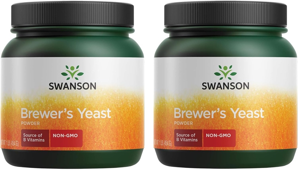 Swanson 100% reines Brewers Hefepulver GMO-frei 1 lb (454 g) Pwdr (2 Packung)