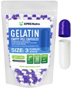 XPRS Nutra Größe 3 Leere Kapseln - 100 Graf Leere Gelatine Kapseln - Pillen DIY Kapsel Füllung - Pure Bovine Pill Gel Kapseln für Do-It-Yourself Ergänzungen (Purple/White)