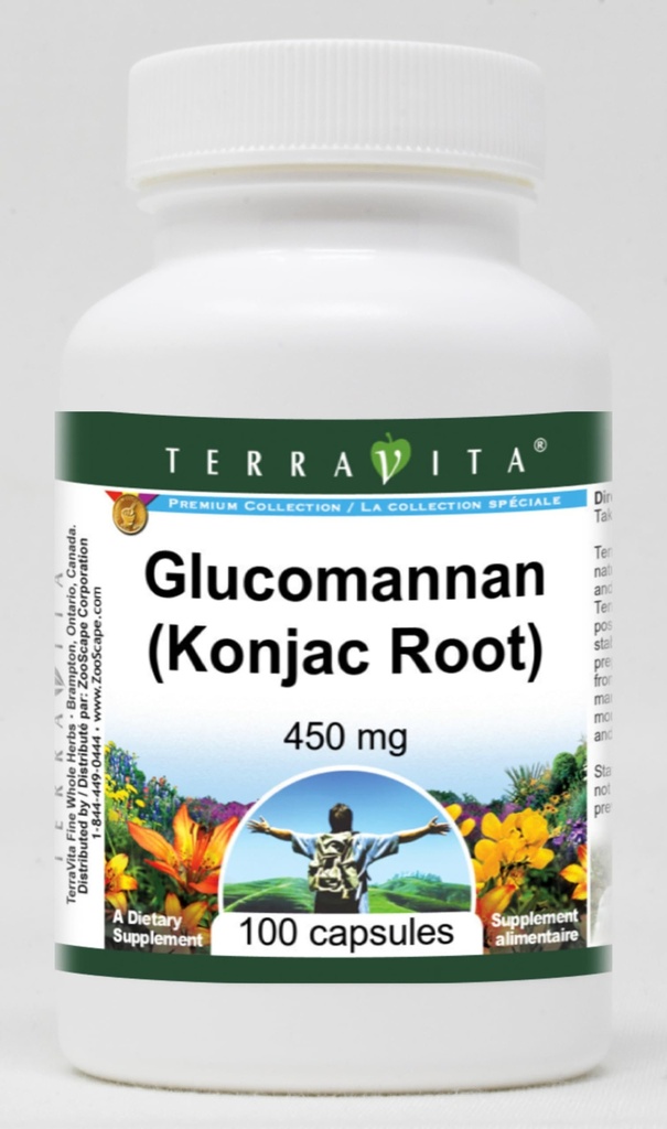 Glucomannan (Konjac Root) - 450 mg (100 Kapseln, ZIN: 511306)