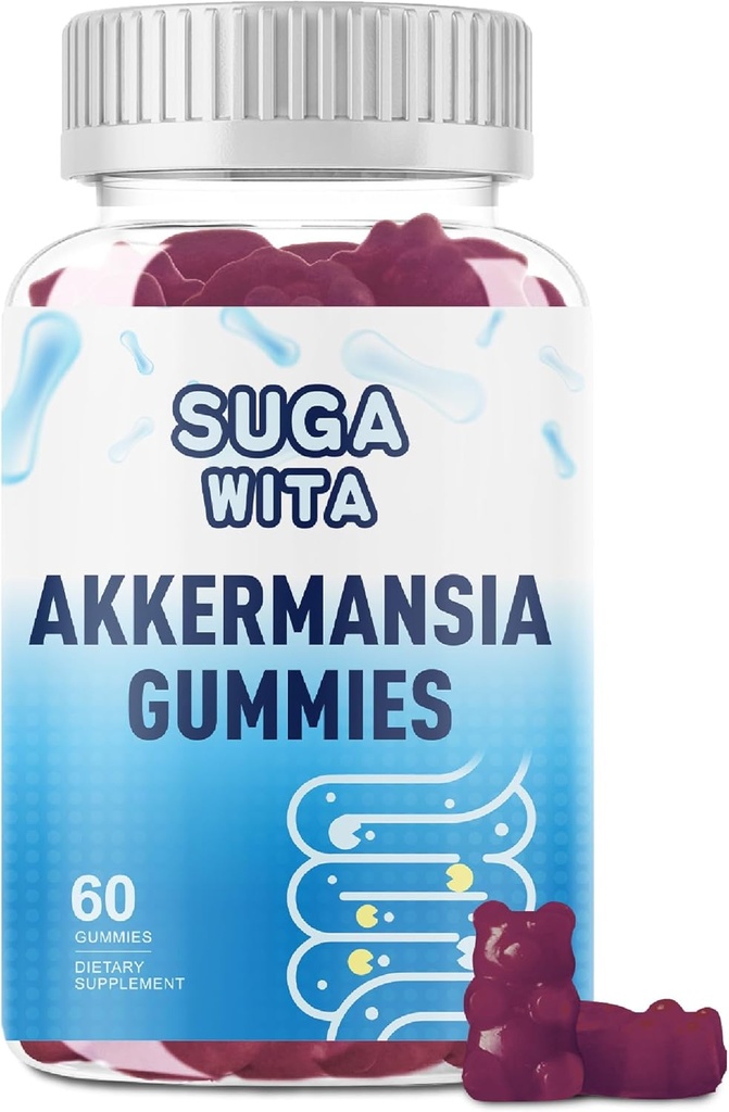 GLP-1 | Akkermansia Probiotics Gummies Supplement, Akkermansia Muciniphila 100 Million AFU mit Inulin 400mg, unterstützt Digestive & Gut für Männer & Frauen, 60 Zähler