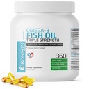 Bronson Omega 3 Fish Oil Triple Strength 2720 mg, High EPA 1250 mg DHA 488 mg, Non-GMO Heavy Metal Getestet, 360 Softgels