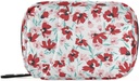 Fleurs florales rose rouge Pill Box 7 Day Pill Case Sac de voyage Pill Organizer Bag avec zipper Portable Weekly Case Taille compacte pour support de supplément de vitamine