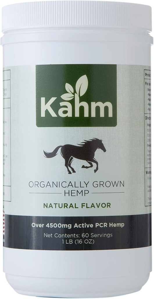 Kahm Equine PCR Hanf Pellets für Pferde - Natürliche Equine Hanf Pellets, unterstützt normale entzündliche Antwort | Unterstützt die Aufrechterhaltung normaler und ausgewogener Verhalten - 1 lb Container – Made in USA