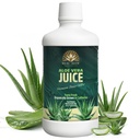 Jus biologique Aloe Vera, fabriqué à la main à partir de 100% certifié biologique, California Grown, Farm Fresh Aloe depuis 1972 Utiliser en interne comme complément nutritionnel ou topiquement, 32floz