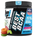 BPI Sports Best BCAA - BCAA Poudre - Acides aminés à chaîne ramifiée - Récupération musculaire - Synthèse des protéines musculaires - Lean Muscle - Amélioration de la performance – Hydratation – Sour Candy - 35 portions - 12,34 oz.