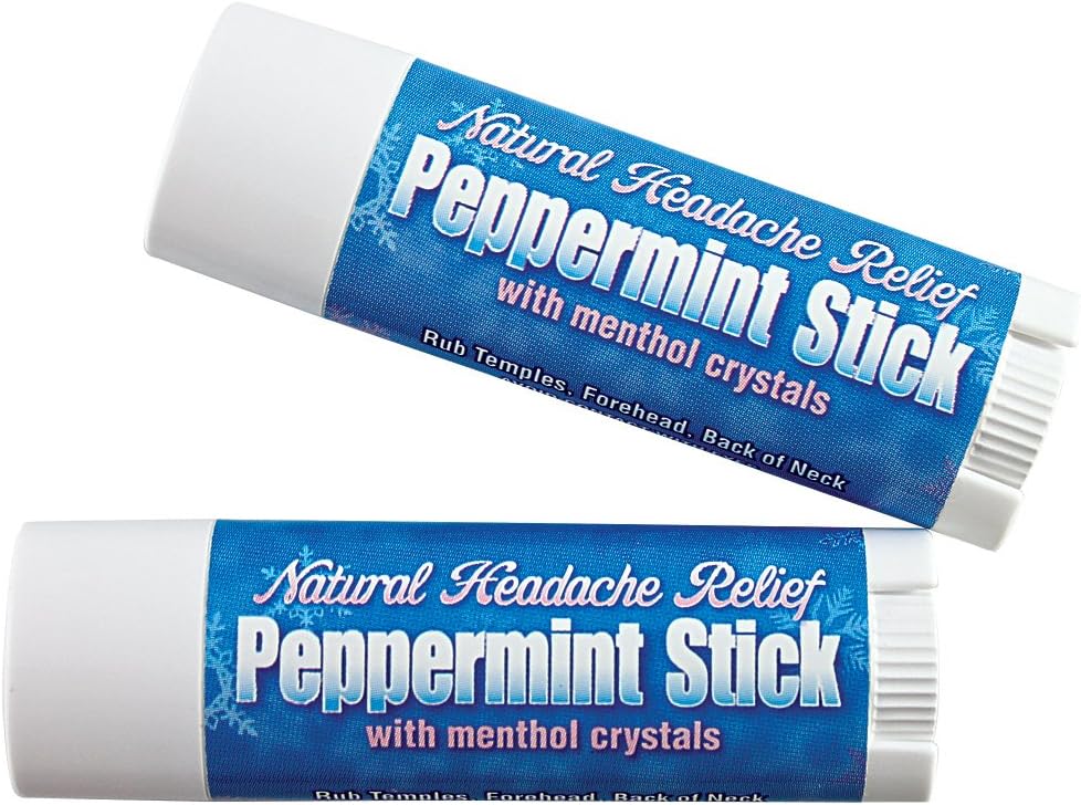 Peppermint Sticks Menthol Kristalle Rosmarin Kopfschmerzen Relief (Satz von 2)
