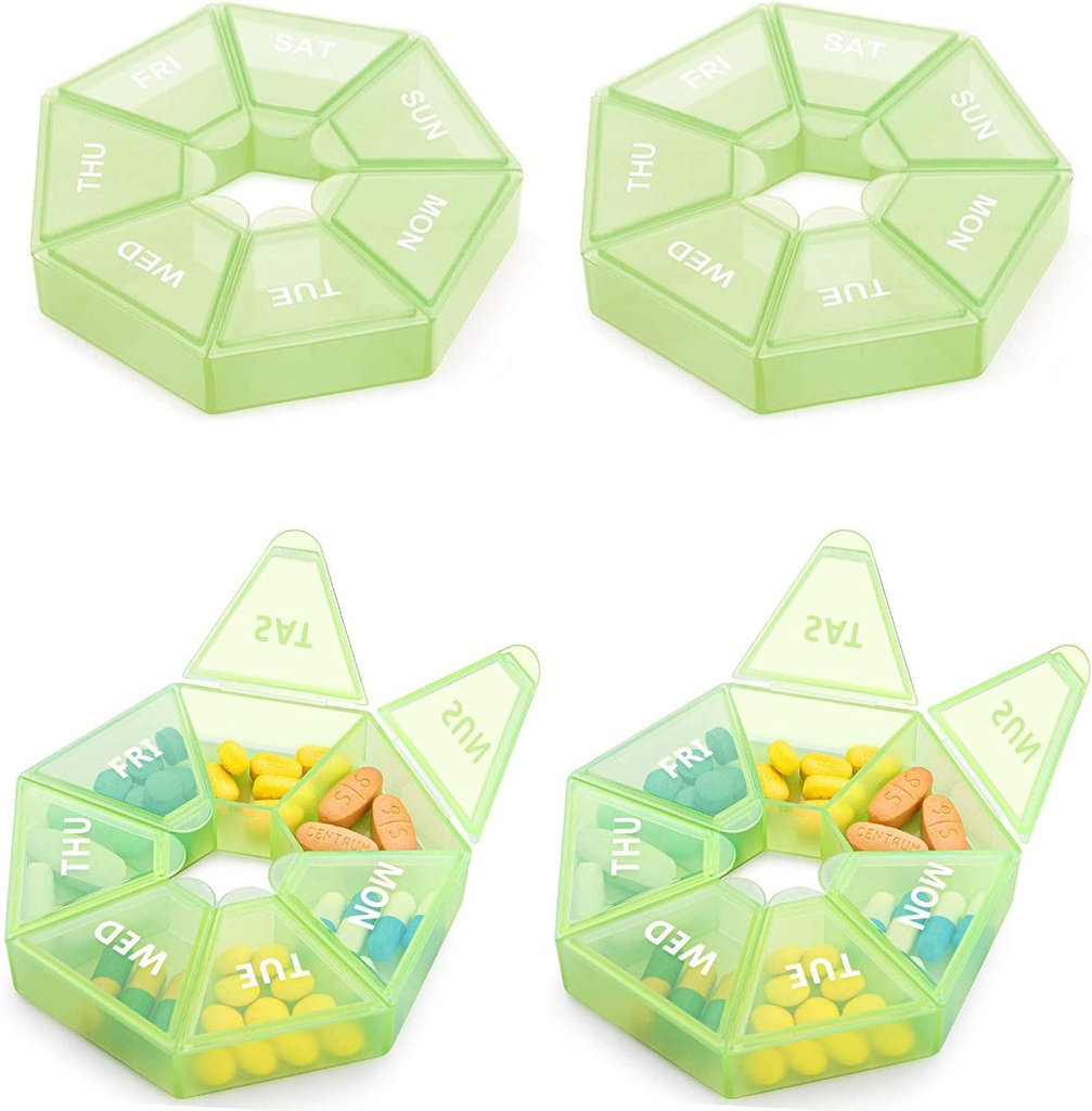Wöchentliche Pille Organizer Große 7 Tage Pille Box Organizer Tägliche Medizin Fall für Vitamin Fisch Öl Pillen ergänzt Arthritis Freundlich