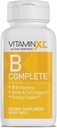 VitaminXL B Complete ist ein Full Spectrum B Complex mit B1, B5, B6, B12, Biotin, Niacin, Riboflavin und Folate, auch mit Choline und Inositol (30 Weichgel, 30 Servierungen)