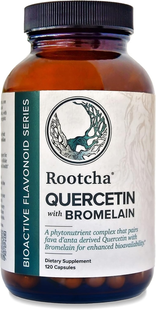Quercetin mit Bromelain - Bioactive Fava d'anta Abgeleitetes Quercetin mit 2400 GDU/g Bromelain 120 Kapseln