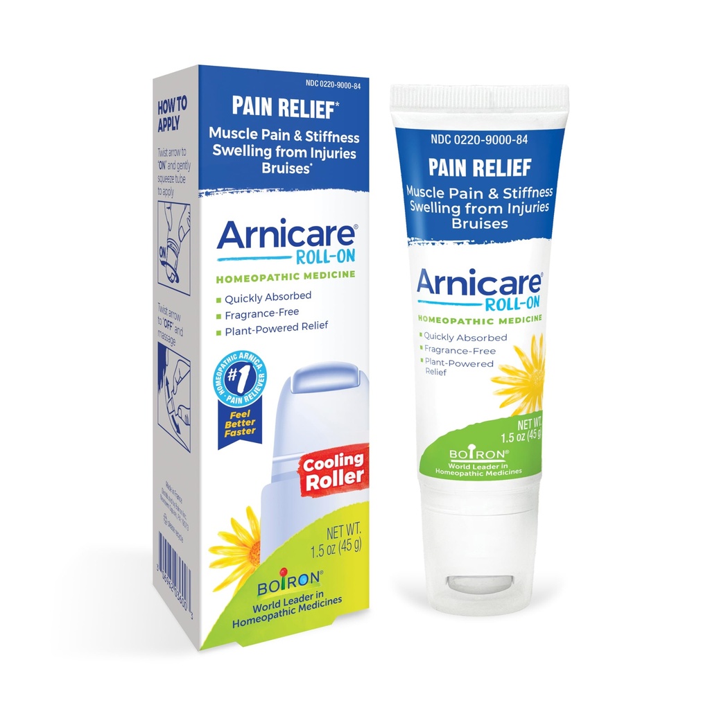 Boiron Arnicare Roll-On für Relief von Gelenkschmerzen, Muskelschmerzen, Muskeln Soreness und Schwellung von Bruises oder Verletzung - Cooling Metall Roller und Fragrance-Free - 1,5 Unzen