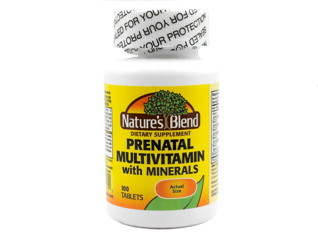Mélange de la nature Formule prénatale Multivitamine 100 Tabs (1AA26)