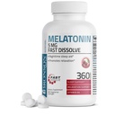 Bronson Melatonin 5mg Dissolve rapide Comprimés de goût de cerise avec vitamine B6 - aide au sommeil nocturne - favorise la relaxation, 360 légumes à croquer