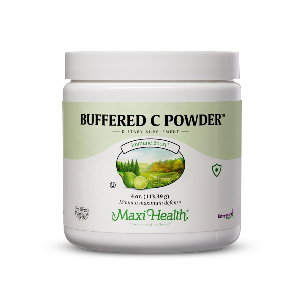 Maxi Gesundheit Gepuffertes Vitamin C Pulver - Hohe Potenz - 800 mg - Immungesundheit - 4 Unzen - Kosher