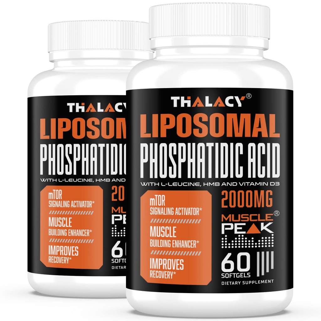 2000mg Liposomal Phosphatidsäure (PA) | Muskelaufbau, Hohe Absorption Muskelaufbau Ergänzungen für Männer & Frauen | Muskelaufbau, mTOR Proteinsynthese & Lean Körpermasse, Stärke, 120 Kapseln