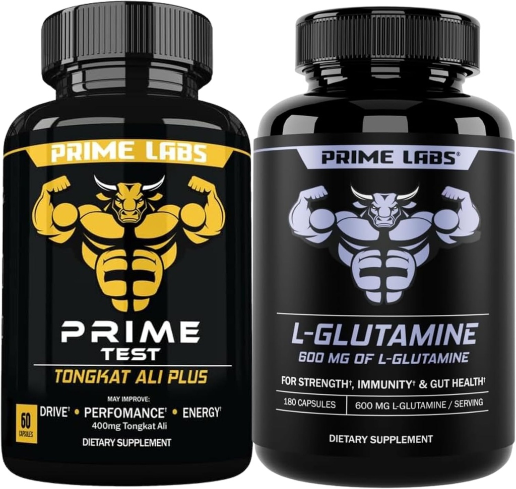 Prime Labs Tongkat Ali Plus (60 ct) + L Glutamin (180 ct)