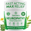 Neuropathie Schmerzlinderungscreme - maximale Stärke Nerve Schmerzlinderung für Fuß, Zehen, Hände, Beine mit Aloe Vera, Arnica, MSM Vitamin B6 und Menthol für Fast-Acting Relief 3oz