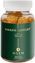 WEEM Immune Support Gummies - Vitamin C - Zinc - Echinacea - Health System Support - Alternative to Pills, Gluten-Free, Natural Supplement for Kids and Adults - 1 Pack