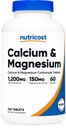 Nutricost Calcium & Magnesium Carbonat 240 Tabletten, 1200 mg Ca & 150mg Mg pro Servierung, 60 Servierungen- Glutenfrei, Non-GMO