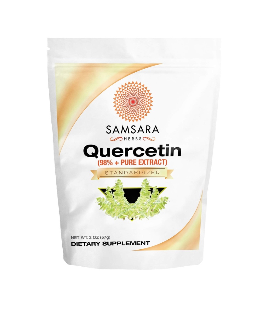 Samsara Kräuter Quercetin 98%+ reines Extraktpulver (2oz/57g) - gleich 114 x 500mg Kapseln