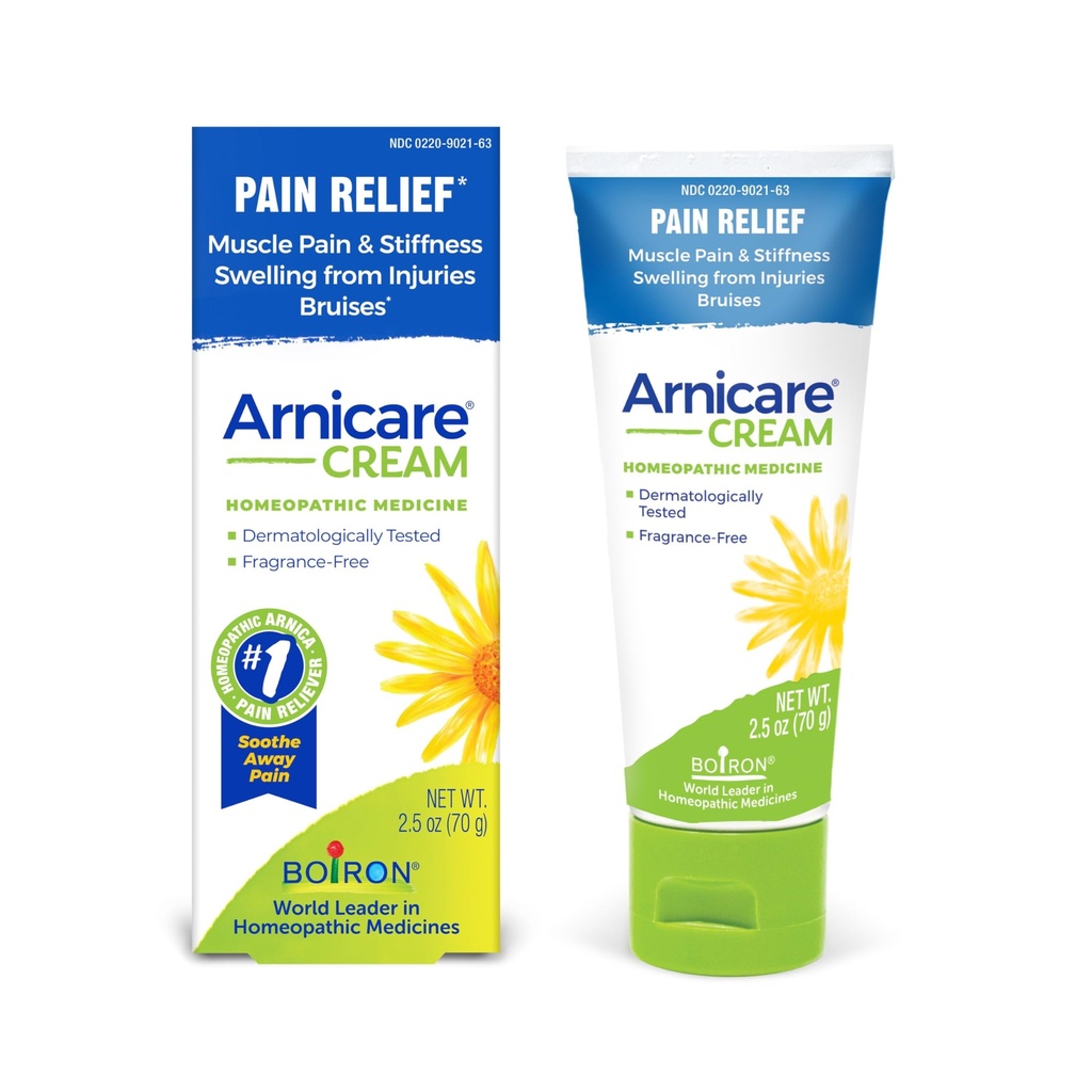 Boiron Arnicare Creme Natürliches beruhigendes Relief für Gelenkschmerzen, Muskelschmerzen, Schwellung, Soreness und Stiffness - Fast Absorbieren und Duftfrei - 2,5 Unzen