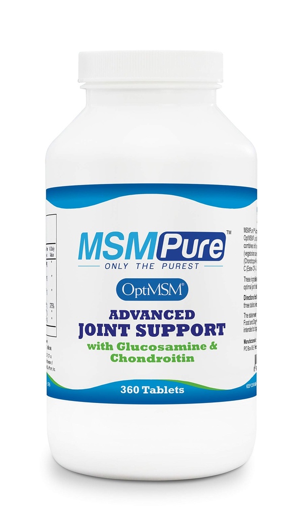 KALA HEALTH MSMPure Advanced Joint Support Tablets – Glucosamin, Chondroitin, OptiMSM, Ester-C & Manganese für gemeinsame Gesundheit, Flexibilität & Mobilität – Vegetarisch-Sourced Glucosamine, 360 Count