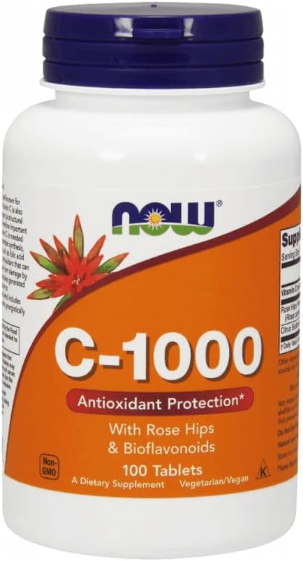 JETZT Lebensmittel Vitamin C-1000 Veg Kapseln, 100 Veg Kapseln pro Flasche