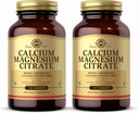 Solgar Calcium Magnesium Citrat - 100 Tabletten, Paket von 2 - Non-GMO, Vegan, Glutenfrei, Kosher - 40 Gesamt Servierungen