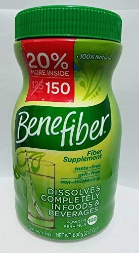 Benefiber 100% Natural Fiber Supplement - 150 Servierungen 600g 21.2 Oz Sugar Free