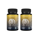 AADAR Natural Omega 3 Vegane Fettsäuren und Immunität Ergänzung für Männer und Frauen |Flaxseed Arjuna Walnut No Fish Oil | 60 Kapseln(Pack von 2)