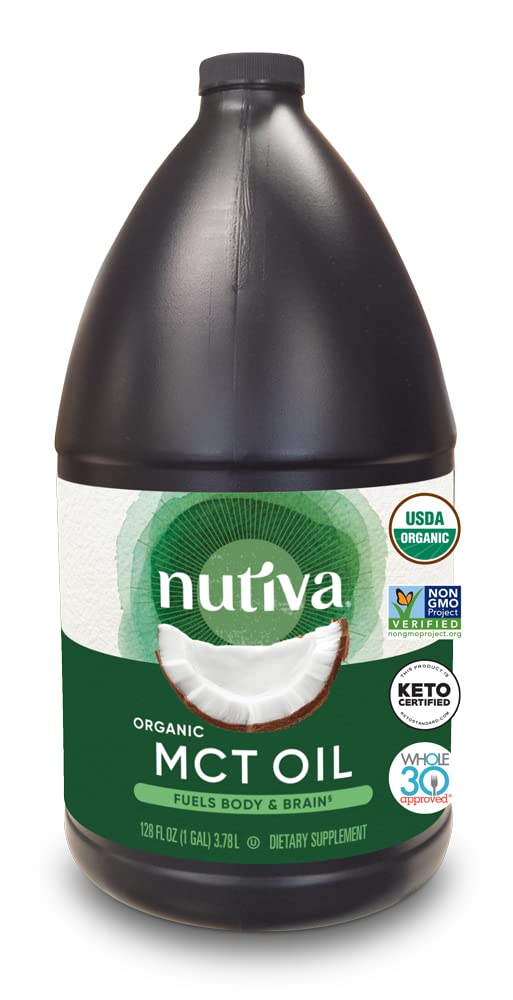 Huile MCT biologique Nutiva, 128 Fl Oz