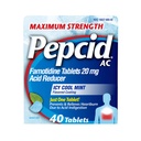 Pepcid AC Maximum Strength Heartburn Relief Tabletten, OTC Medizin verhindert und entlastet Sodbrennen durch Säure Verdauung & Sour Stomach, 20mg Famotidinsäure Reducer, ICY Cool Mint, 40 ct