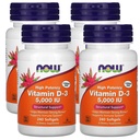 Jetzt Lebensmittel Jetzt Nahrungsergänzungsmittel, Vitamin D-3 5.000 IU, Hohe Potenz, strukturelle Unterstützung*, 240 Softgels (4 Packung)