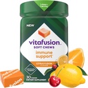 Vitafusion Soft Chews Immune Support (1), Vitamine C à mâcher pour adultes pour le soutien immunitaire, Enveloppé individuellement, Citrus Fusion Flavor, 30 Chews, 30 jours d'approvisionnement