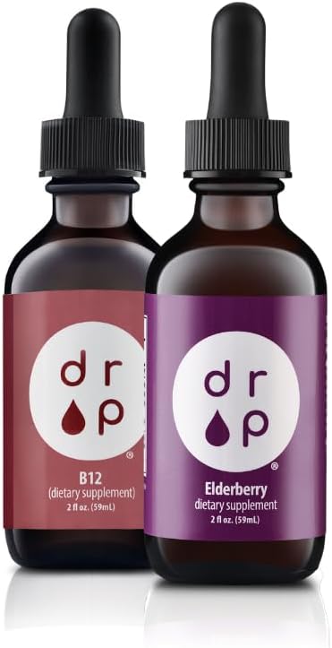 Tropfen Ergänzungen flüssige Elderberry Tropfen und Vitamin B12 Tropfen Bundle
