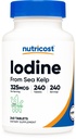 Nutricost Iodine (Natural Iodine von Sea Kelp) 325mcg, 240 Tabletten - Non-GMO, Glutenfrei