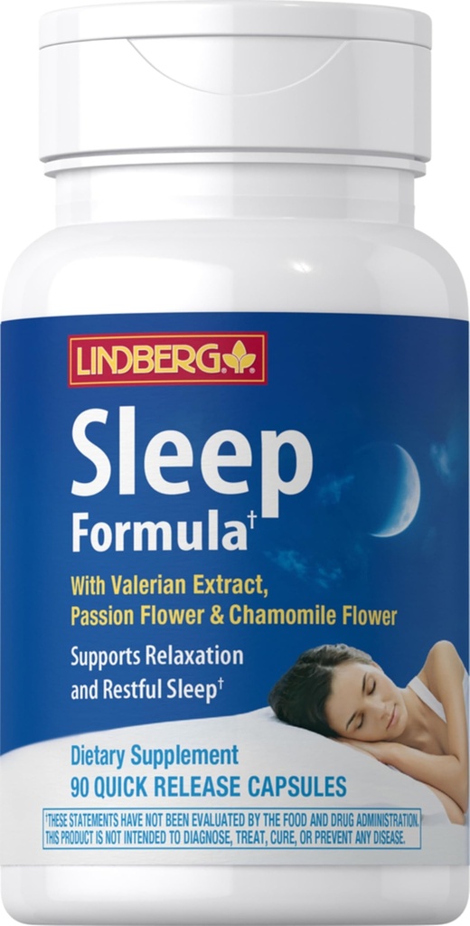 Lindberg Valerian Root Extract | 90 Kapseln | mit Kamille und Passion Blume | Complex Supplement | Non-GMO, Glutenfrei