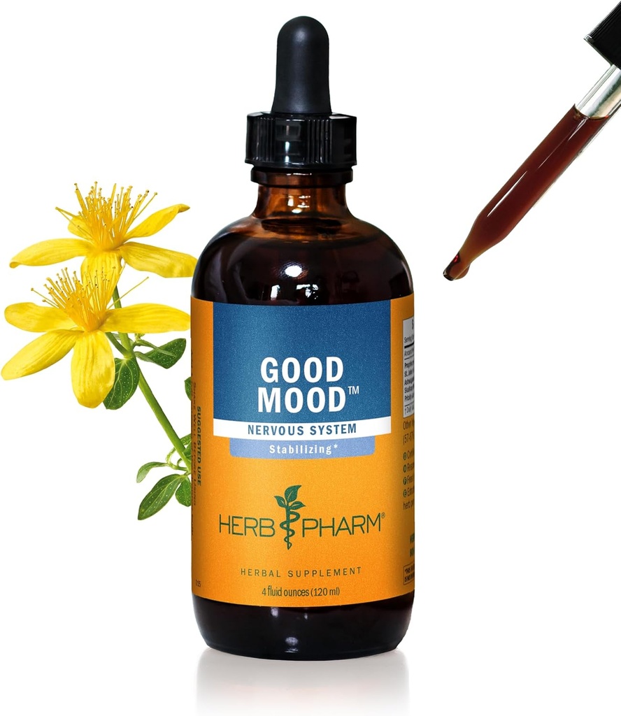 Kräuter Pharm gute Stimmung flüssige Kräuterformel mit St. John's Wort für gesunde Emotional Balance - 4 Unze