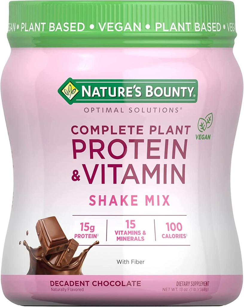 NB OS Nature's Bounty Complete Plant Protein & Vitamin Shake Mix, 12 Portionen