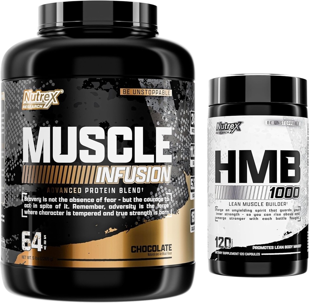 Nutrex Research Whey Protein Powder und HMB 1000 MG unterstützt Muskelrückgewinnung