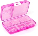 Organisateur de pilules, Pill Case portable, 9 compartiments Housse de pilules pour les vitamines, médecine, huile de poisson, suppléments, distributeur de pilules (puits)