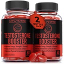 Atlantis Nutrition Testostérone Booster Gummies pour les hommes - Améliore la force et l'endurance - Optimise la performance et l'amélioration masculine - Fait avec Tribulus, l'herbe de chèvre en chaleur, Maca Root (120 Gummies)