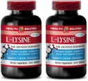 L-Lysin 1000 mg Tabletten - L-LYSINE 1000MG - Promote Gesunde Haut - L-Lysin Tabletten - L-Lysin 1000mg Tabletten - L-Lysin-Ergänzung - L-Lysin Salbement - Lysin 1000mg Tabletten, 2 Flaschen 200 Tabs