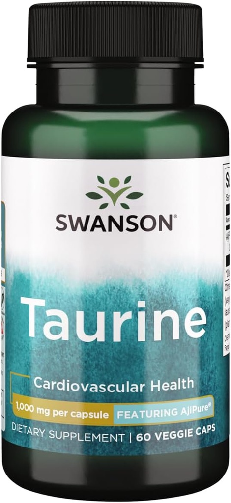 Swanson AjiPure Aminosäure Taurine 1000 Milligramme 60 Veg Kapseln