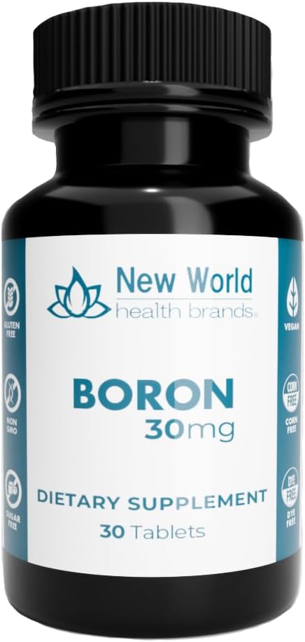 Boron 30mg Mineralische Ergänzung - Soft-Pressed Tabletten Schilddrüse Unterstützung Fast Absorption Formel (30)