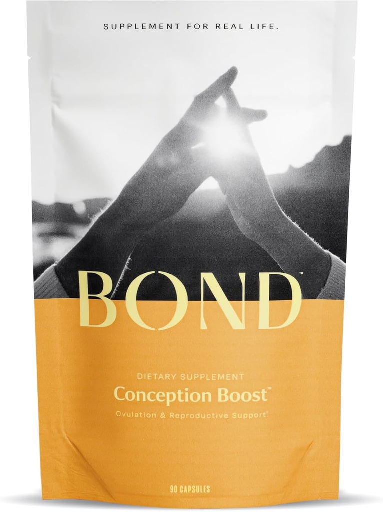 BOND Conception Boost – Frauen Fruchtbarkeitsergänzung für Ovulation & Egg Qualität Unterstützung | Pränatale Probiotika mit Folate, CoQ10 & Choline – 30-Tage Versorgung