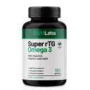 rTG Omega 3 Norwegisches Fischöl mit CoQ10 Nahrungsergänzung - Herzgesundheit & Antioxidans Unterstützung mit Vitaminen D & E – 2000 mg Sustainable Sourced – Super rTG Omega 3, 180 Softgels von CGM Labs