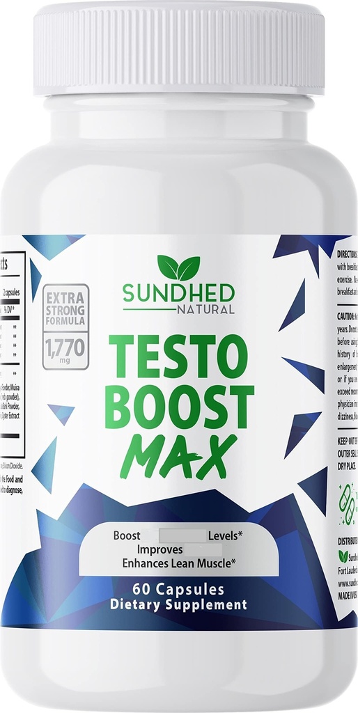 Testo Boost Max - Booster naturel pour les hommes – Fortified Natural Energy, Stamina et Strength Booster