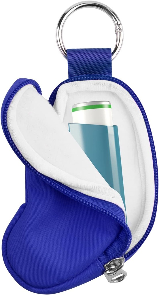 Beautyflier Asthma Inhaler Case Holder Travel Handy Mini Tasche für Erwachsene und Kinder, Nicht enthalten Inhaler (blau)